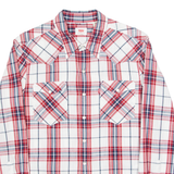LEVI'S Mens Shirt Red Check Long Sleeve S