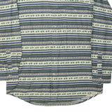 HAPPY LIFE Mens Shirt White Striped Long Sleeve M