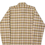 MARSUM Mens Shirt Beige Check Long Sleeve S