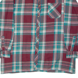 Mens Shirt Red Check Long Sleeve L