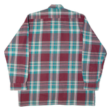 Mens Shirt Red Check Long Sleeve L