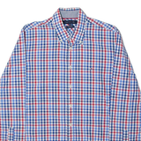 TOMMY HILFIGER Mens Shirt Blue Check Long Sleeve S