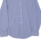 TOMMY HILFIGER Mens Shirt Blue Gingham Long Sleeve S