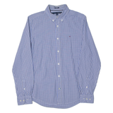 TOMMY HILFIGER Mens Shirt Blue Gingham Long Sleeve S