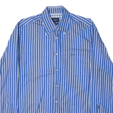 MCGREGOR Mens Shirt Blue Striped Long Sleeve M