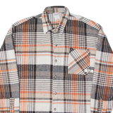MARRAKECH Mens Shirt Orange Check Long Sleeve L