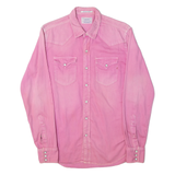 REPLAY Womens Plain Shirt Pink Long Sleeve S