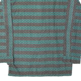 CAMP DERBY Mens Shirt Green Striped Long Sleeve L