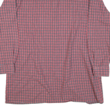 Mens Flannel Shirt Red Check Long Sleeve XL