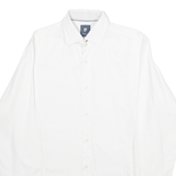 PIERRE CARDIN Stretch Fit Mens Plain Shirt White Long Sleeve S