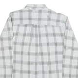 ARIZONA Mens Flannel Shirt Grey Plaid Long Sleeve M