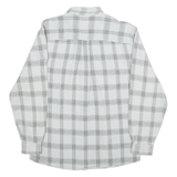 ARIZONA Mens Flannel Shirt Grey Plaid Long Sleeve M