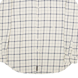 TOMMY HILFIGER Mens Shirt Cream Check Long Sleeve L