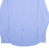 CALVIN KLEIN Extreme Slim Fit Mens Plain Shirt Blue Long Sleeve L