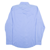 CALVIN KLEIN Extreme Slim Fit Mens Plain Shirt Blue Long Sleeve L