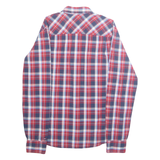 TOMMY HILFIGER Mens Shirt Red Plaid Long Sleeve L
