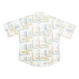 EURO MODE Mens Shirt Beige Crazy Pattern XL