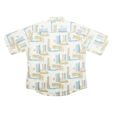 EURO MODE Mens Shirt Beige Crazy Pattern XL