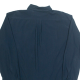 KICKERS Mens Plain Shirt Blue Long Sleeve L