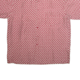 GARRY Mens Shirt Red Viscose Crazy Pattern XL