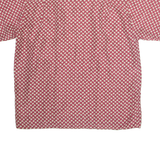 GARRY Mens Shirt Red Viscose Crazy Pattern XL