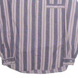 VINCI Mens Shirt Purple Striped Long Sleeve L
