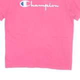 CHAMPION Womens T-Shirt Pink M