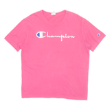 CHAMPION Womens T-Shirt Pink M