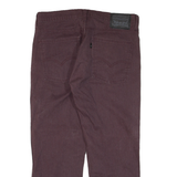 LEVI'S 511 Jeans Mens Maroon Slim Straight W34 L22