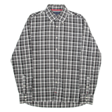 TOMMY HILFIGER Mens Shirt Black Plaid Long Sleeve M