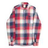 MONKEY BUSINESS Mens Flannel Shirt Red Plaid Long Sleeve M