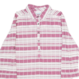 COLUMBIA Womens Shirt Pink Striped 3/4 Sleeve M