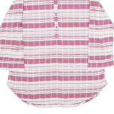 COLUMBIA Womens Shirt Pink Striped 3/4 Sleeve M