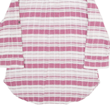 COLUMBIA Womens Shirt Pink Striped 3/4 Sleeve M