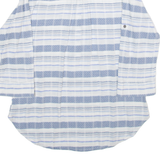 COLUMBIA Womens Shirt Blue Striped 3/4 Sleeve M
