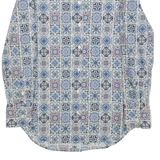 BENETTON Mens Shirt Blue Check Long Sleeve XS