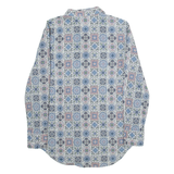 BENETTON Mens Shirt Blue Check Long Sleeve XS
