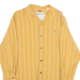 TIMBERLAND Relaxed Fit Mens Shirt Yellow Striped Long Sleeve M