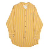 TIMBERLAND Relaxed Fit Mens Shirt Yellow Striped Long Sleeve M