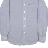 NAUTICA Slim Fit Mens Shirt Blue Check Long Sleeve M