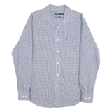 NAUTICA Slim Fit Mens Shirt Blue Check Long Sleeve M