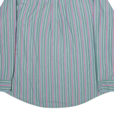 CHAPS Mens Shirt Green Striped Long Sleeve XL