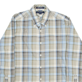 TOMMY HILFIGER Mens Shirt Blue Check Long Sleeve M