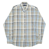 TOMMY HILFIGER Mens Shirt Blue Check Long Sleeve M