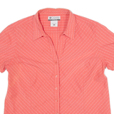 COLUMBIA Womens Shirt Orange Striped XL