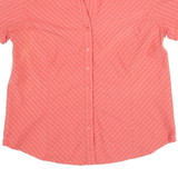 COLUMBIA Womens Shirt Orange Striped XL