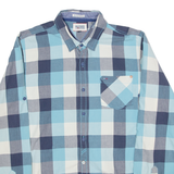 TOMMY HILFIGER American Grand Mens Shirt Blue Gingham Long Sleeve M