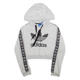 ADIDAS Cropped Womens Grey Hoodie S