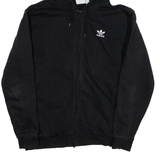 ADIDAS Womens Black Hoodie Full Zip S