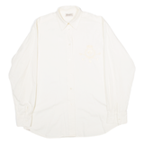 SCARA OF SCOTLAND Mens Plain Shirt Yellow Long Sleeve L
